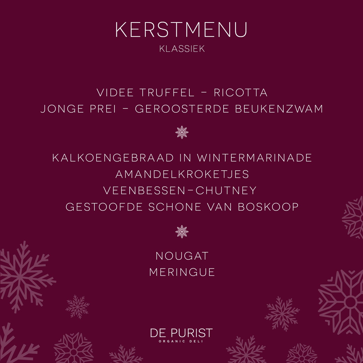 Kerstmenu Klassiek