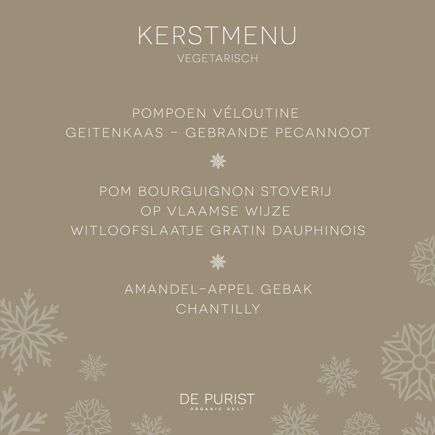 Kerstmenu Vegetarisch