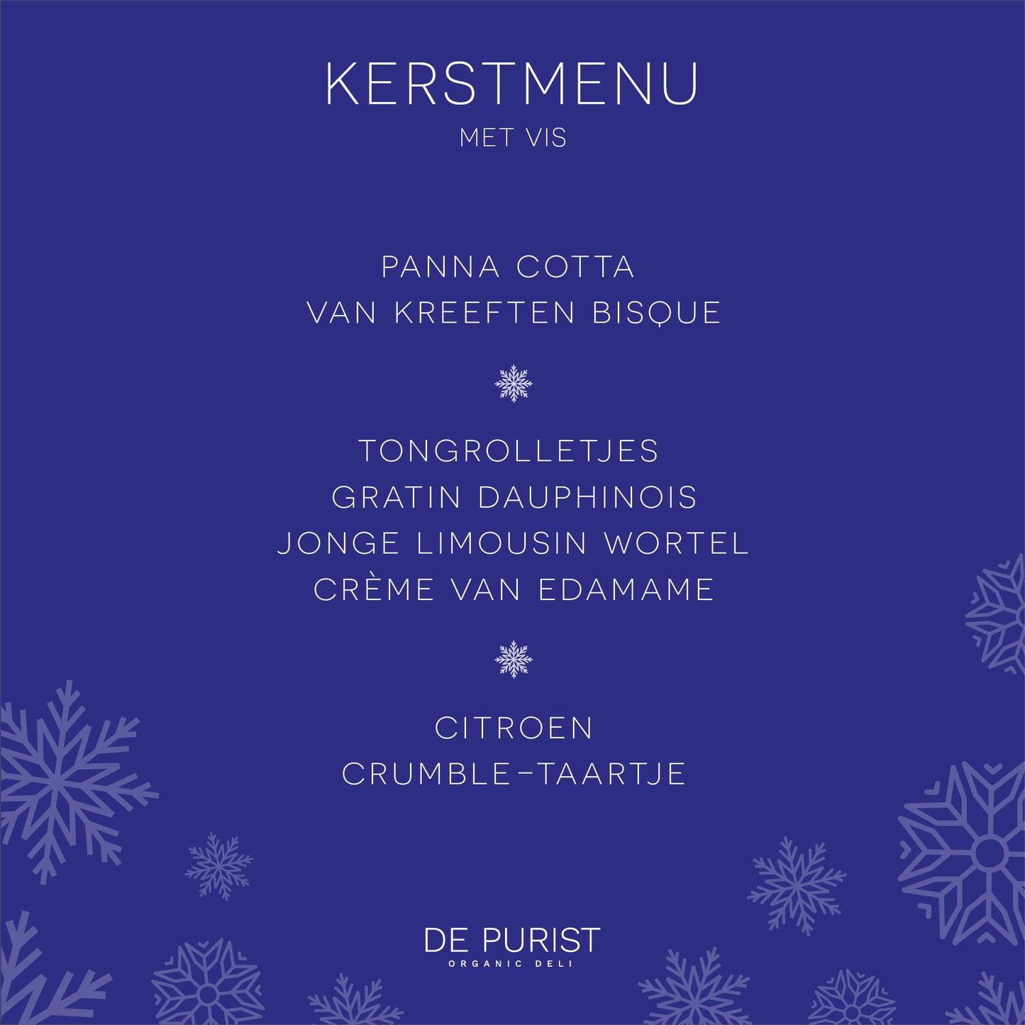Kerstmenu Vis