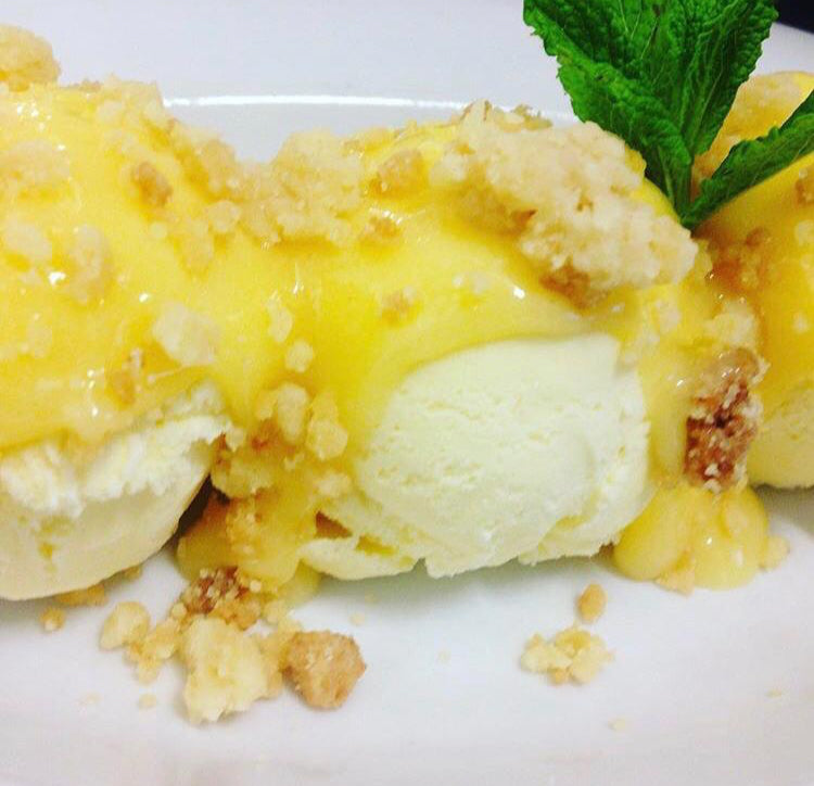 Vanille ijs Citroen crème & crumble